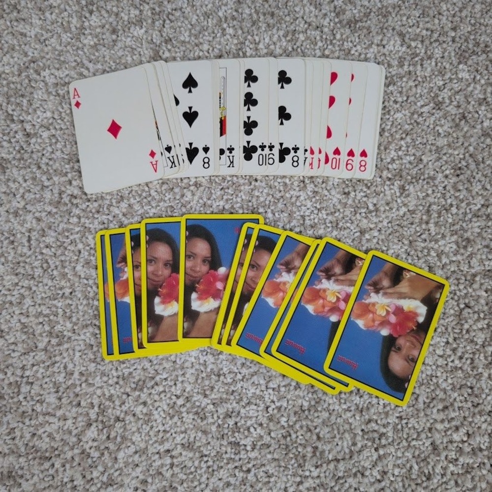 Vintage Hawaii Souvenir‎ Playing Cards Girl with Flower Lei Novelty Deck